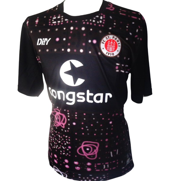 Di!Y FC St Pauli Men's 3rd Football Shirt 2022-2023 (Large) Black/Brown