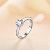 YL Solitaire Engagement Rings 925 Sterling Silver 18K White Gold