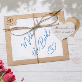 W&F GIFT Wedding Handkerchief - 12" x 12" - Something Blue for Bride on Wedding Day - Mother of the Bride Gifts, Bridal Wedding Hankie - Mom Handkerchief Wedding Gifts for Bride from Daughter