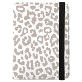 GABraden Cute Passport Holder and Holder Combo Passport Cover with RFID Blocking Women Men Compatible Wallet Credit Card Protector(Grey Leopard Cheetah Pattern)