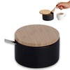 KOOK TIME Ceramic Sugar Bowl with Spoon and Lid Made