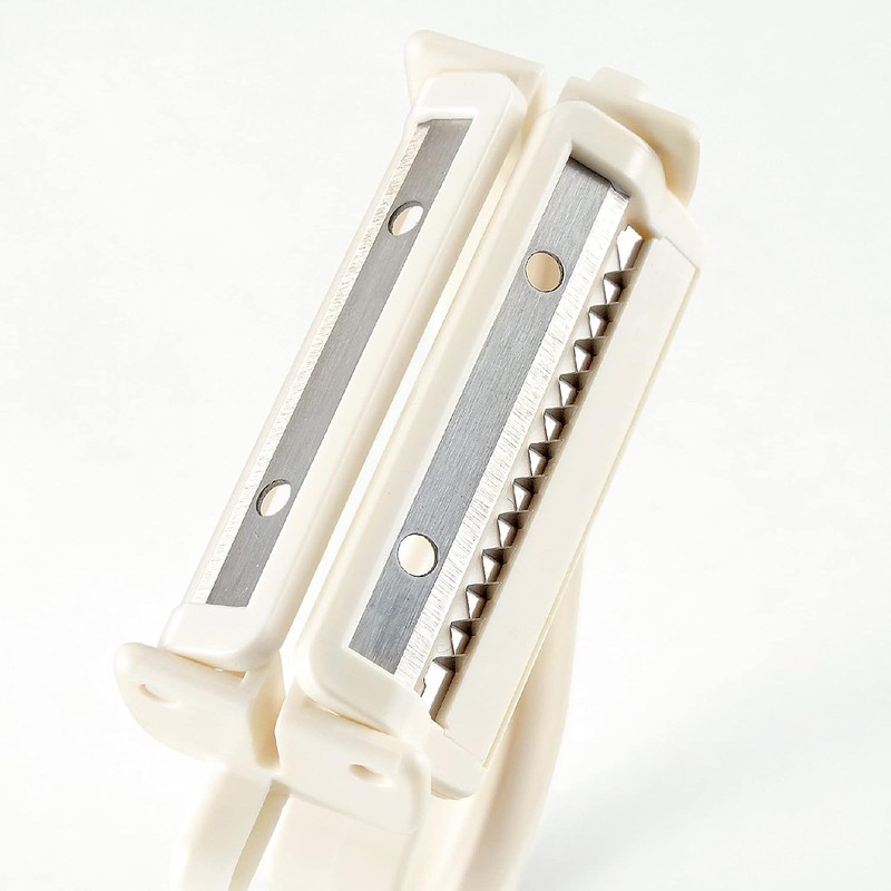 Takagi Double Sided Peeler, Made in Japan, White, Peeler with