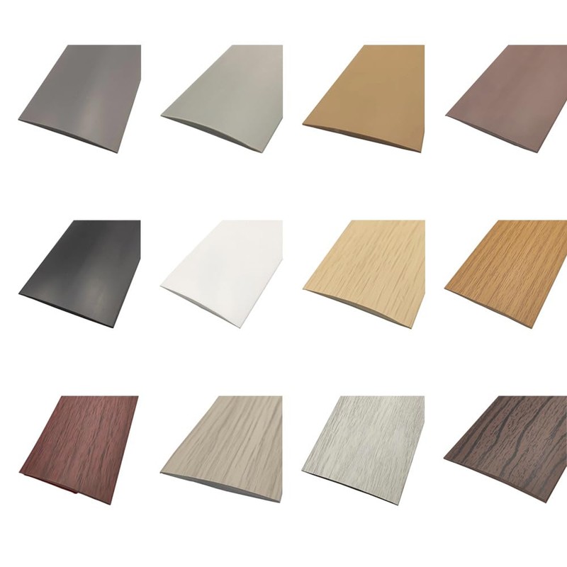 White, Flat Laminate to Tile Threshold Bar, PVC Transition Profile,