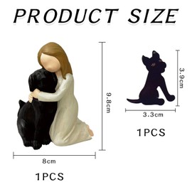 FDGGT 1 Dog Ornament and 1 Dog Pendant, Resin Crafts Creative Table Decoration Home Decoration