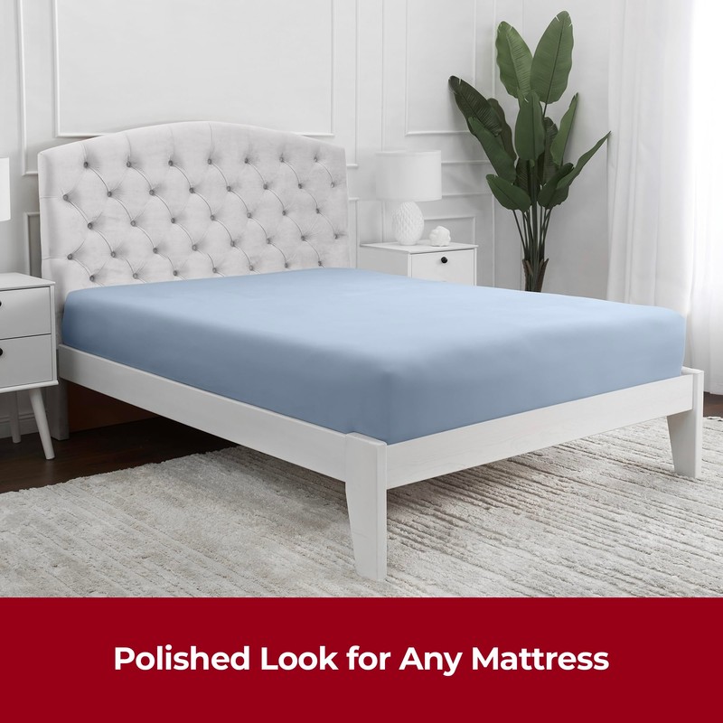 Mellanni Double Fitted Sheet Deep Fit 30 Cm - All