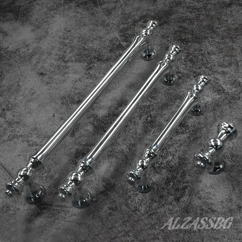 Alzassbg 10 Pack Polished Chrome Cabinet Pulls, 3-3/4 Inch(96mm) Hole