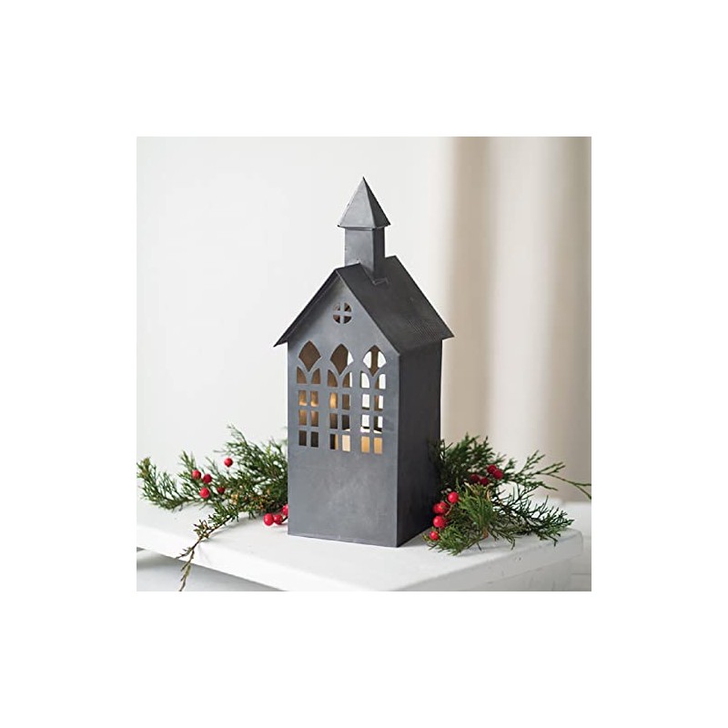 Galvanized Church Christmas Luminary