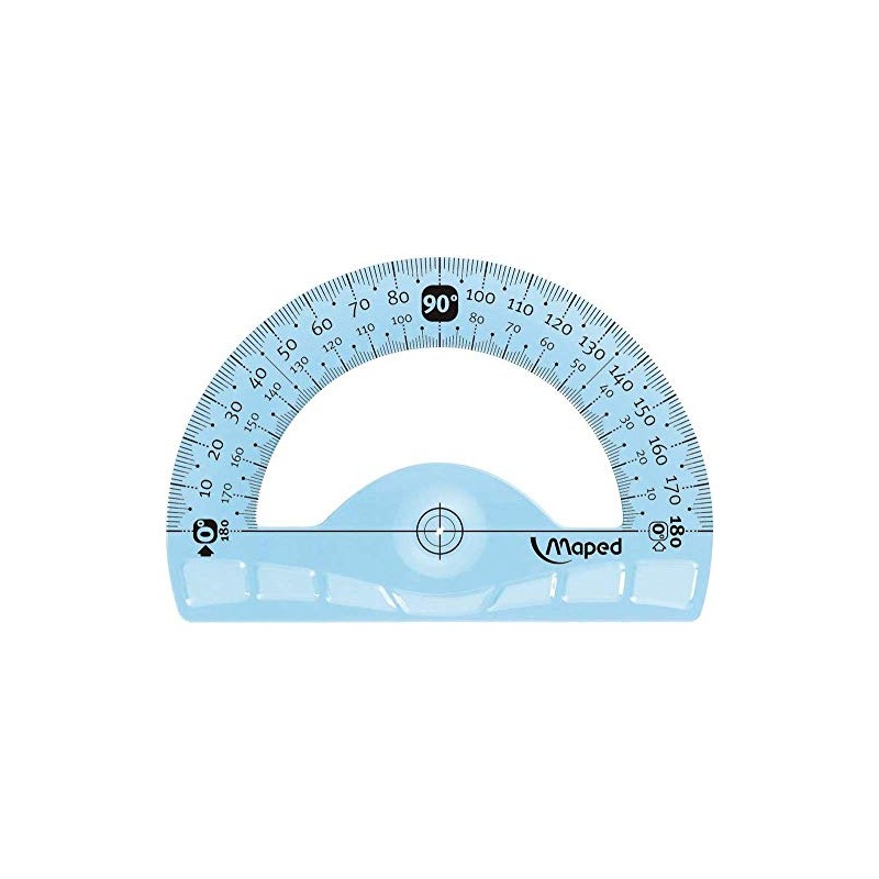 Maped 244180 Semicircular protractor Flex 180 degrees, 120 mm, Assorted