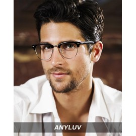 ANYLUV Blue Light Glasses Men Anti Eyestrain Lightweight Computer Gaming Blue Light Blocking Glasses for Women Clear Lens (2 Pack)