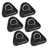 TOBWOLF 6 Pack 3.54" / 9cm Stainless Steel D-Ring Patch