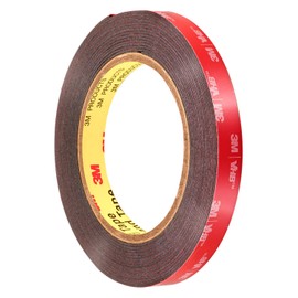 3M 3M Genuine 1/2" (12mm) x 15 Ft VHB Double Sided Foam Adhesive Tape 5952 Grey Automotive Mounting Very High Bond Strong Industrial Grade (1/2" (w) x 15 ft)