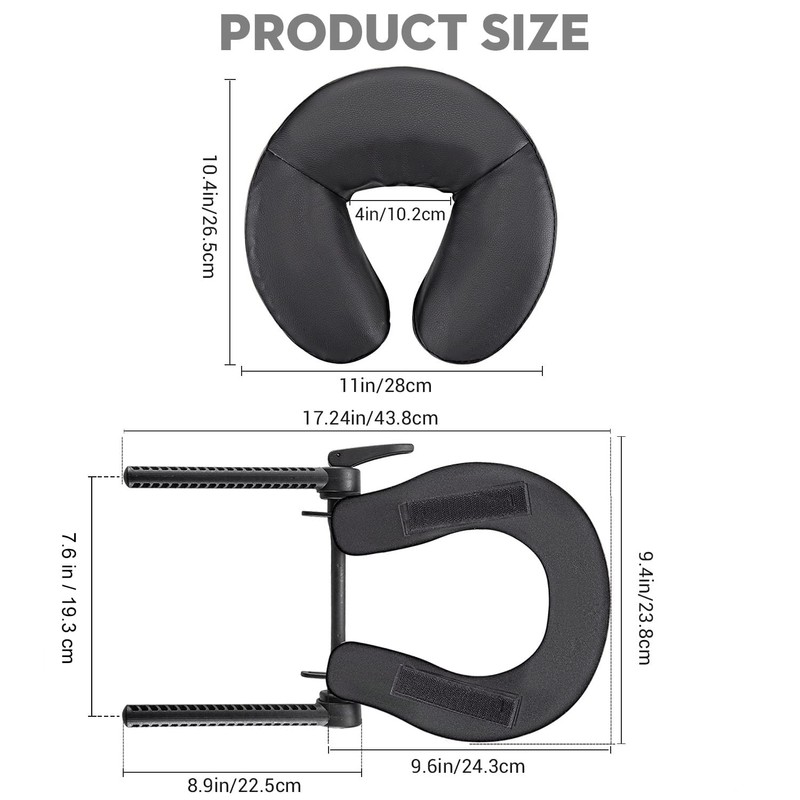Noverlife Adjustable Massage Table Face Cradle, Massage Headrest Cradle with