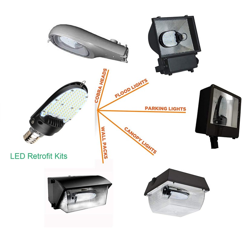 OSTEK LED Shoebox Corn Light Bulb - 75W/95W/115W Power Selectable