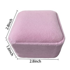 WEIXINDIY Velvet Necklace Pendant Gift Box Jewelry Box Jewelry Display 2.8 x 2.8 x 1.6 inches (Pink)