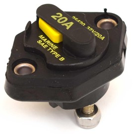 Boat Circuit Breaker 25420 | 20 Amp 32 Volt Panel Mount