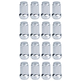 Tusk Tapered Lug Nut Kit 10mm x 1.25mm Thread Pitch (16-Pack) w/14mm Head Chrome Compatible with Defender HD9 Max XT/Defender HD10 DPS 2016-2024