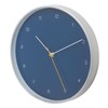 Kiera Grace Wall Clock, 12 Inch, Temple Blue Simple Modern