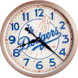 JUSTIME 12 inch Quality Metal Brushed, Easy to Read ORG Arabic, Silent Non Ticking Wall Clock, Home Decor (WM12-DGS-RC Retro Copper)