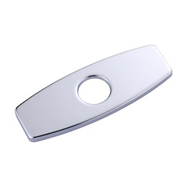 Faucet Cover Plate Chrome Bathroom: 6 Inch Stainless Steel Faucet Deck Plate - 4" Centerset Faucet Plates to Cover Holes - Anti-Scratch 4" Sink Base Plate for 1 or 3 Hole Bathroom Vanity Basin