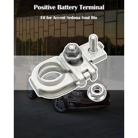 91980-3X010 Positive Battery Terminals Fits for Hyundai Accent Azera Veloster Genesis G80 G90 2015-2020, Fit for Kia Sedona Soul EV Rio Forte5 2015-2020 Battery Terminal w/M6 Nuts for Fuse Connection
