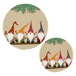 SUABO Juego de 2 almohadillas calientes para ollas de cocina, salvamanteles de cuerda para platos calientes, mostrador de cocina
