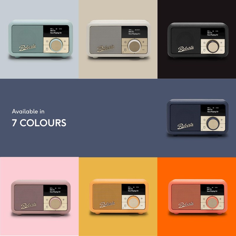 Roberts Revival PETITE2 FM/DAB/DAB+ Digital Radio with Bluetooth, Pastel Cream
