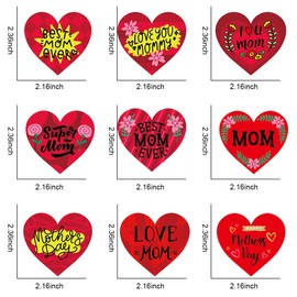 Happy Mother’s Day Temporary Tattoo LOVE MOM Fake Tattoos Heart Shape Tattoo Supplies Mothers Day Party Tattoo Stickers Decals Waterproof Face Body Tattoo Decorations for Adult Kids10PCS