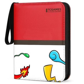 Card Binder 440 Pockets, 4-Pocket Card Holder Album with 55 Sleeves Red