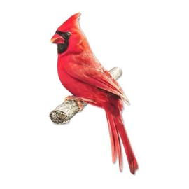Craig Bachman 12" Metal Embossed Cardinal on Branch Wall Door Hanger Metal Sign