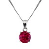 Handmade 6mm Faceted Round Lab Created Ruby Gemstone 925 Sterling