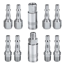 oumuik 10 Pcs 1/4" BSP Air Fittings Air Compressor Fittings -Airline Hose CompressorFittings