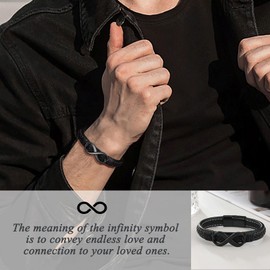 PINKDODO To My Son Bracelet Son Gifts From Mom Valentines Day Gifts for Teens Kids Boys Teenage Teen Ideas 14 16 18 20 21 Year Old Birthday Christmas Easter for Adult Men Guys