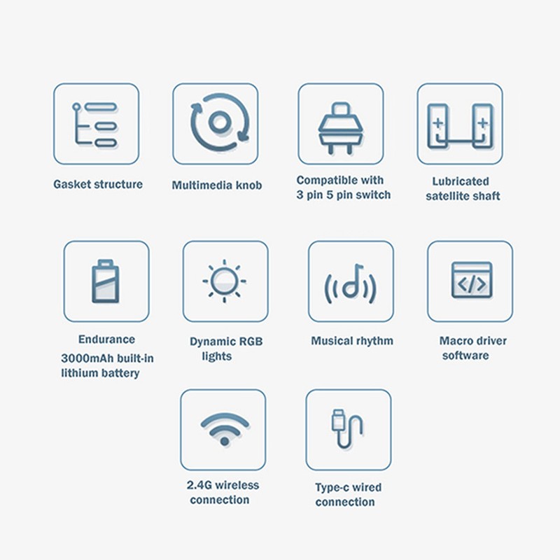 67 Keys DIY Mechanical Keyboard Kit with RGB Knob Wireless