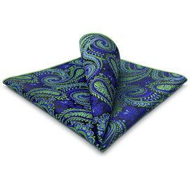 S&W SHLAX&WING Mens Pocket Square Assorted Paisley Pattern Suit Jacket Business XL, Ah78