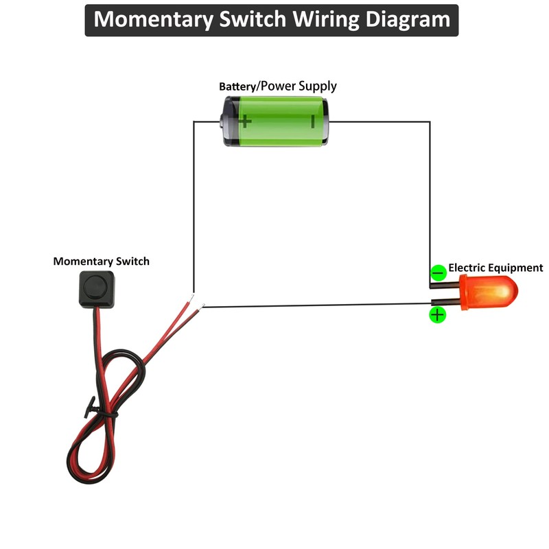 Momentary Push Button Switch 12V 24V Small Momentary Switch, 20
