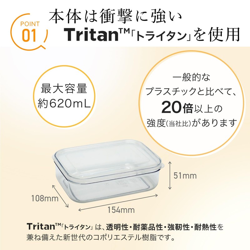 Iwasaki A-073 NN Storage Container, Micro Clear Food Case, 21.2