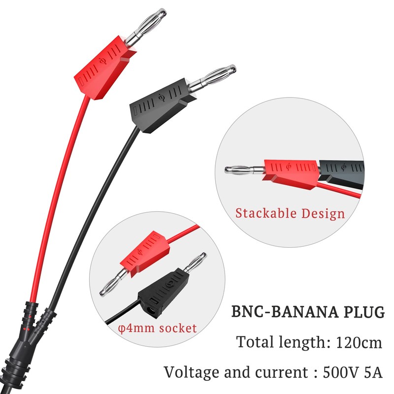 Cleqee BNC Test Leads Set Oscilloscope Test Leads Kit BNC