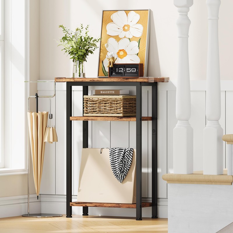 Heybly Narrow Side Table for Small Space, 25.2" Tall Nightstand