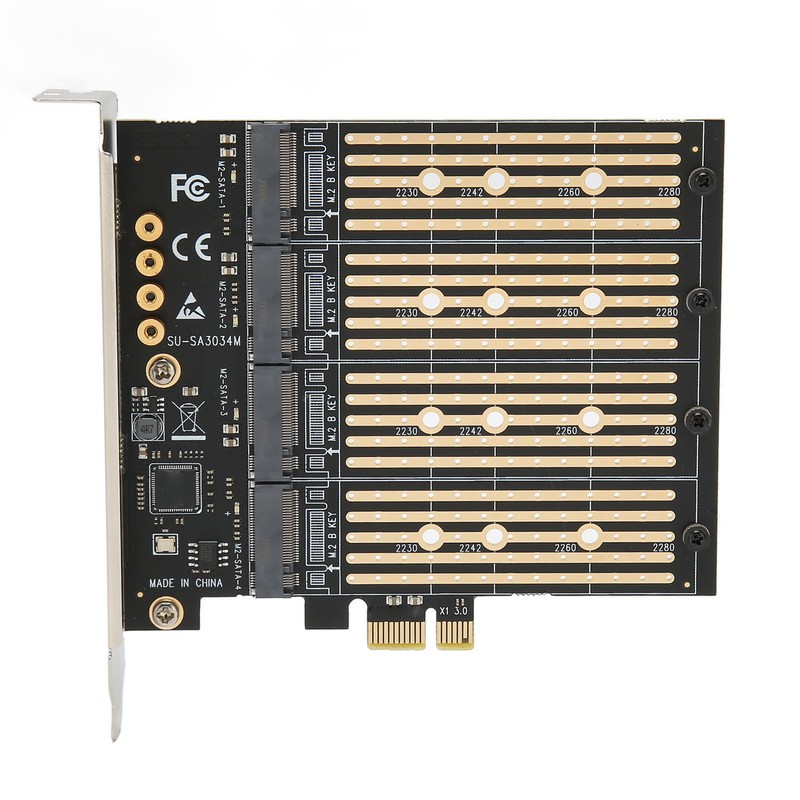 SATA NGFF to PCIe Adapter 4 Disk Position 10Gbps AHCI
