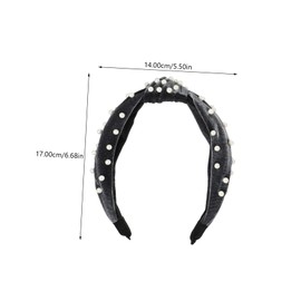 PACKOVE 6 Pcs Plastic Pearl Knot Headbands for Women Adjustable Hair Decor Accessories Plush Knotted Hairbands for Girls Stylish Headwear for Special Occasions