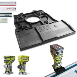 Professional Guide Rail Adapter for Ryobi R18TR / RTR18 / P601 ONE+ for Makita/Bosch/Festool Guide Rail Router Edge Milling Adapter