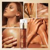 Body Shimmer Oil,Moisturizing Body Highlighter Makeup,Waterproof Liquid Luminizer, Non-Sticky Body