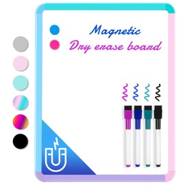 VUSIGN Small White Board Dry Erase, 11''x14'' Magnetic Dry Erase Board, Mini Whiteboard with Markers for Kids, Students, Fridge, Wall, Locker