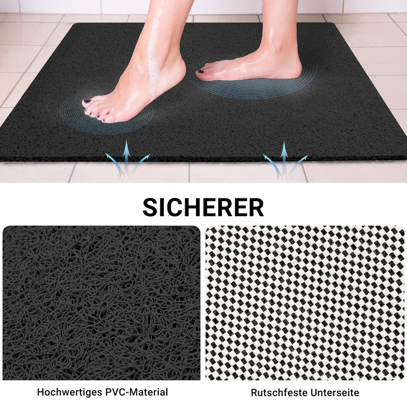 COSYLAND Non-Slip Shower Mat 60 x 60 cm - Shower