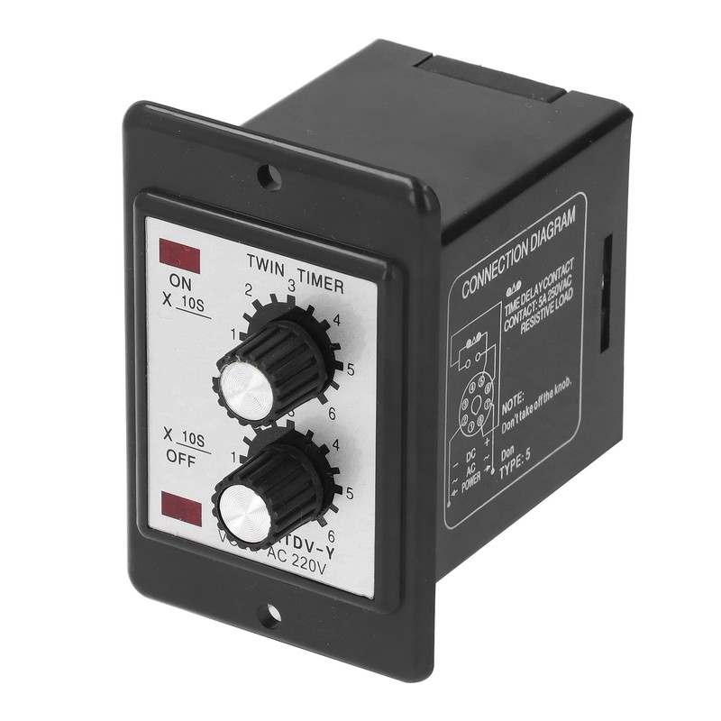 60S Twin Timer Relay Anti Interference Accurate Operation Copper Coil