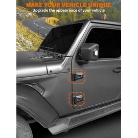 Savadicar 4-Piece Carbon Fiber Door Hinge Cover Trim Set for Jeep Wrangler JL JLU 4xe & Gladiator JT 2018-Present – Exterior Hinge Cap Accent Accessories