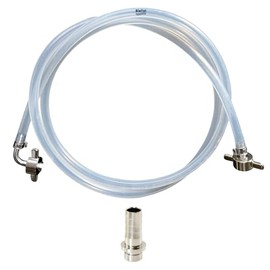 BieTal® 200cm Bierleitung 7 mm Messing vernickelt Tüllen fertig montierter Bierschlauch 2 Meter für Zapfanlage Bierkühler Durchlaufkühler Nasskühler