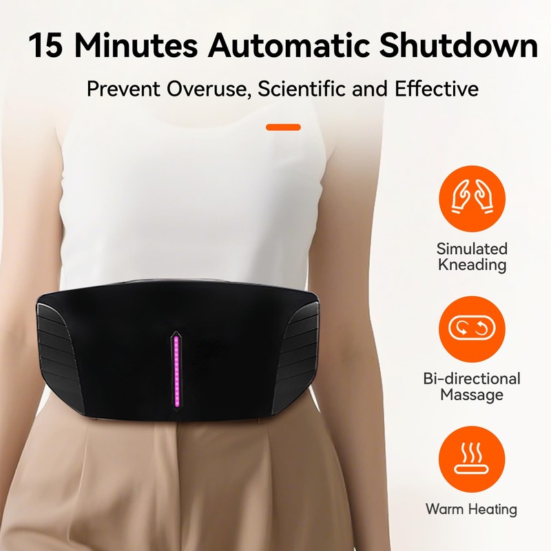 QXC Stomach Massager with Heat Help for Bloating, Cramps &