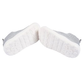 Gerber Kids Baby Toddler Boy and Girl Stretchy Knit Slip-On Sneaker Crib Shoe, Grey, 9 US Unisex