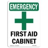OSHA Emergency Sign - First Aid Cabinet with Symbol |
